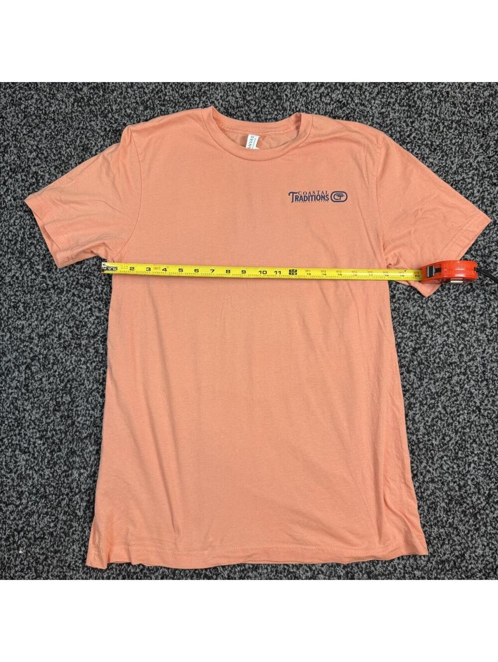Life is Good Crusher Tee Einstein rainbow graphic on faded blue. Size: Men's S